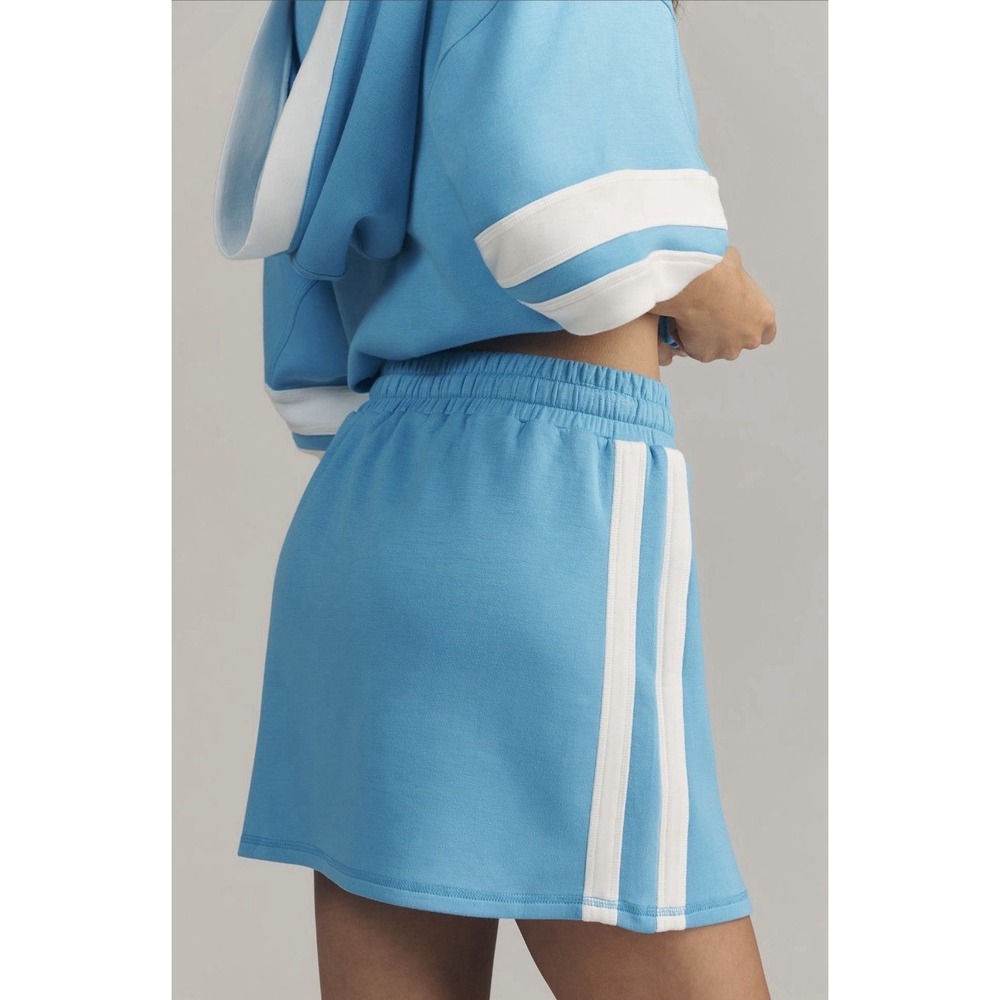 ANTHROPOLOGIE Daily Practice New Women's‎ LARGE Willow Mini Skirt Blue Sporty - Picture 9 of 14